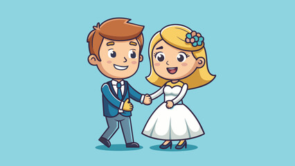 Obraz na płótnie Canvas newlyweds vector illustration