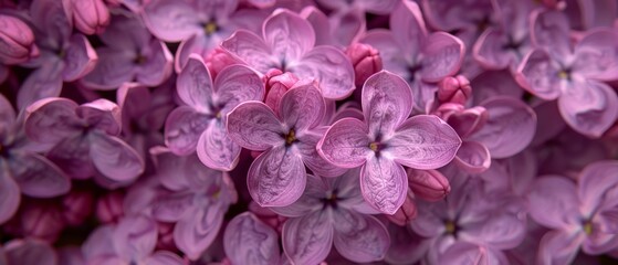 Naklejka na ściany i meble Purple flowers are blooming in a field full of purple flowers