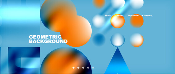Colorful geometric background with circles. Vector Illustration For Wallpaper, Banner, Background, Card, Book Illustration, landing page