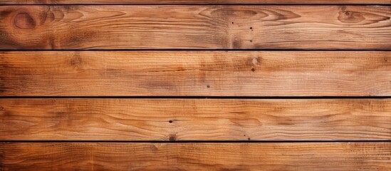 A closeup shot of a brown hardwood flooring plank with a grainy texture showing the natural pattern of the wood grain