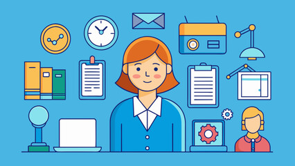 office worker vector illustration