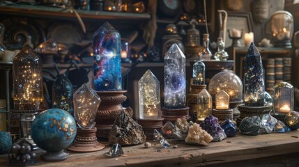 Magical artifacts that hold the essence of the universe - obrazy, fototapety, plakaty