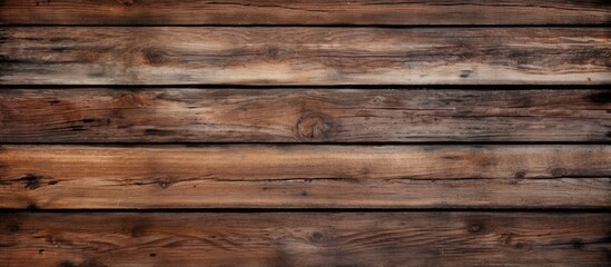 Naklejka premium Close-up view displaying a wooden wall showing numerous timber planks in various shades and textures