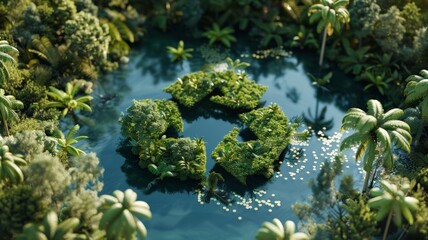Fototapeta premium The ecological call for recycling and reuse. World Environment Day. World day against drought and drought problems.