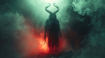 Satan in hell - obrazy, fototapety, plakaty
