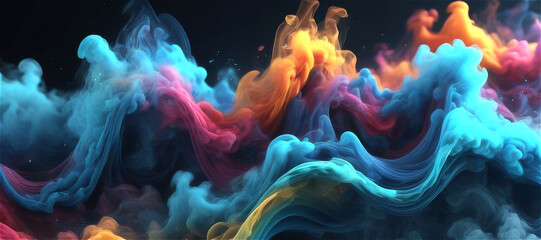Obraz premium abstract colorful smoke background