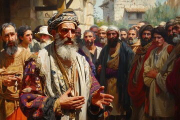 Obraz premium Portrait of pharisee, biblical character.