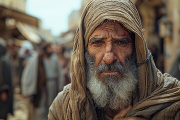 Portrait of pharisee, biblical character.