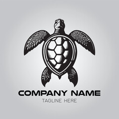 Fototapeta premium Turtle logo company design vector image on the white background