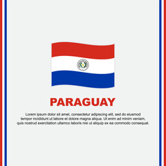 Paraguay Flag Background Design Template. Paraguay Independence Day Banner Social Media Post. Paraguay Cartoon