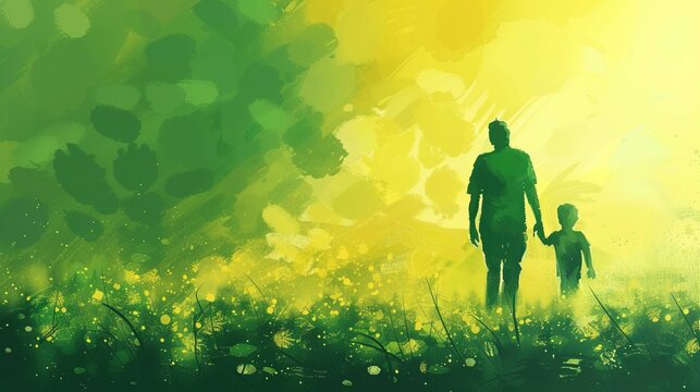 Green Father day oriented background.