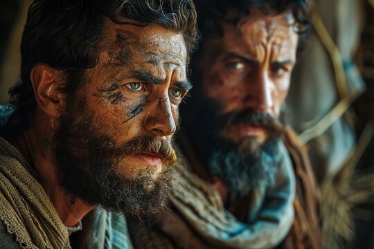 Joshua and Caleb, biblical characters.