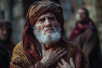 Portrait of pharisee, biblical character. - obrazy, fototapety, plakaty