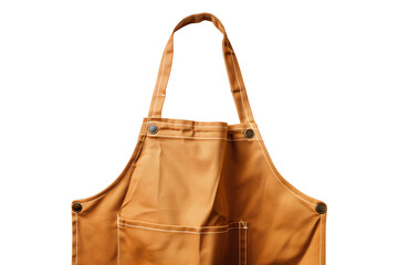 Brown apron mockup isolated on transparent background