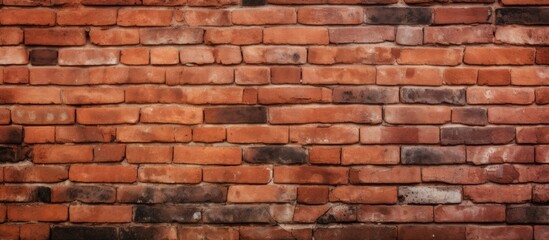 Detailed view of a brick wall showing numerous individual stone blocks of varying sizes and shades