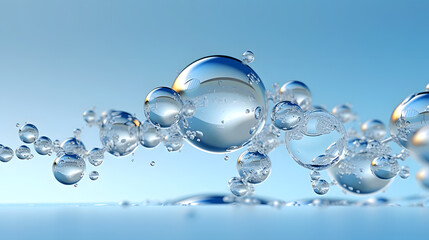 Science and Technology Beauty Water Molecule Cell Abstract Graphics Poster Web Page PPT Background with generative