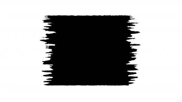 Abstract black brush stroke on white background. black brush stroke transition animation. Perfect for motion graphics set of paper background animation.