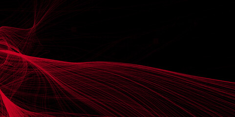 Abstract red wave curve line light dynamic movement overlap on black design modern futuristic technology background. Curved wavy line design Modern architecture vector illustration. 