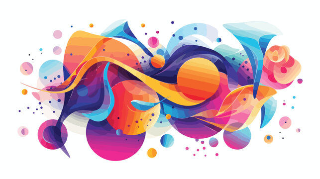 Abstract gradient geometric background. Fluid shapes 