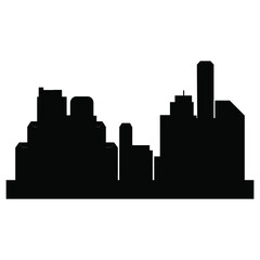 Fototapeta premium City Building Landscape Icon Silhouette