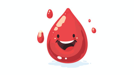 An illustration of a drop of a red-colored liquid 