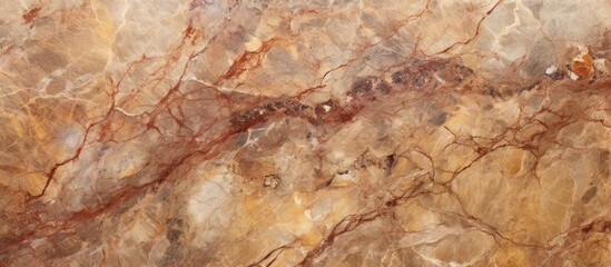 Detailed close-up of a polished marble slab showcasing intricate swirls and veins in shades of brown and red