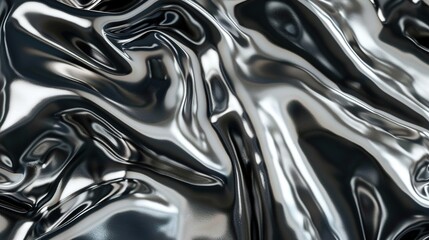 Texture of Liquid Shiny Metal in Silver Gray Color. Liquid, Metallic, Highlight, Shimmer, Backdrop, Wave, Luxury, Glowing, Iron, Aluminium, Background, Wallpaper, Grey, Dynamic
