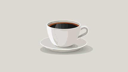 coffee cup isolated on a grey background flat vector 