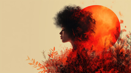 Fototapeta premium Serene Beauty women in Nature