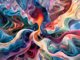 Obraz premium A Reflection of Inner Turmoil: Expressions Through Twisted Realities