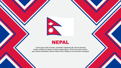 Nepal Flag Abstract Background Design Template. Nepal Independence Day Banner Wallpaper Vector Illustration. Nepal Vector