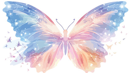 Dreamy fantasy magical butterflies highly detailed but