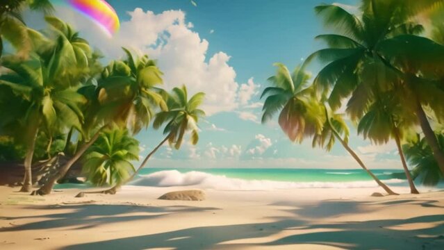 video of coconut trees on the beach