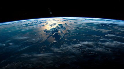 A mesmerizing view of Earth's curvature captured from space. 