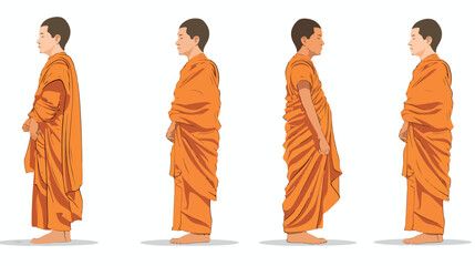 Background Cloth of Buddhist monks  - obrazy, fototapety, plakaty