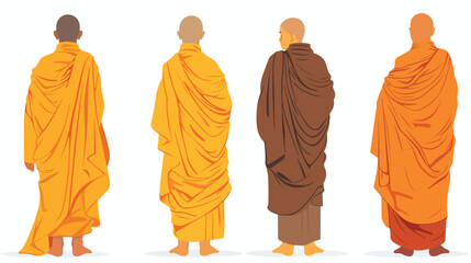 Background Cloth of Buddhist monks  - obrazy, fototapety, plakaty