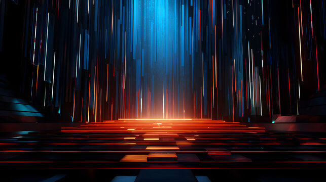 Digital technology building awards stage abstract graphic poster web page PPT background