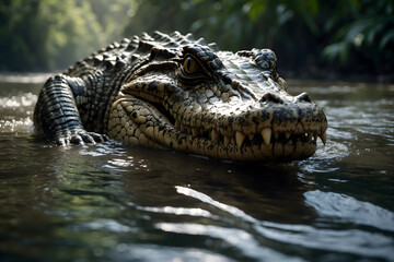 Obraz premium A close up of a crocodile