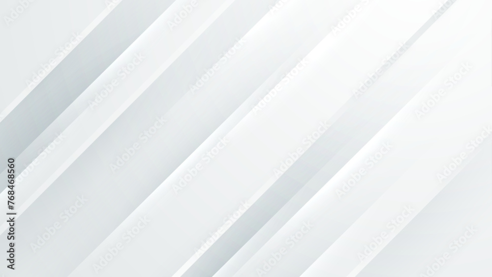 Wall mural white vector gradient abstract background with shapes elements
