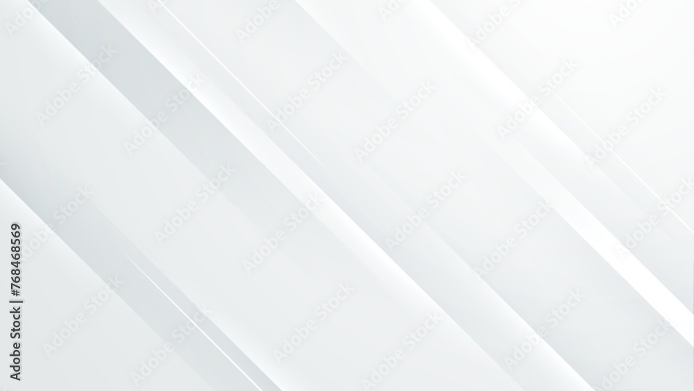 Wall mural white vector illustration modern abstract background with shapes