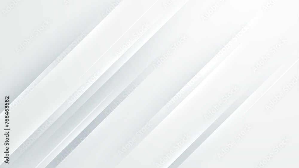 Wall mural white vector abstract background with simple geometric shapes