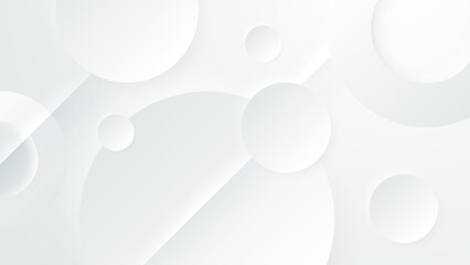 White vector abstract geometric shapes background