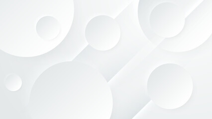White abstract background with shapes