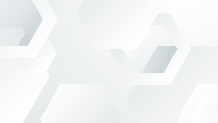 Fototapeta premium White vector abstract geometric shapes background