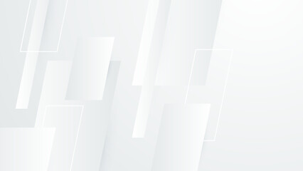 Fototapeta premium White vector abstract geometric shapes background