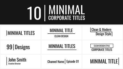 Minimal Corporate Titles