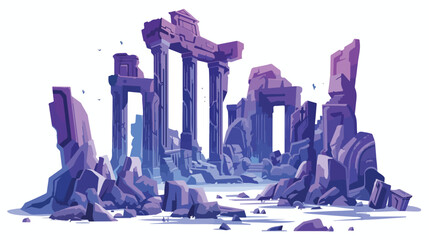 fantasy scene ancient ruins game design inspiration. - obrazy, fototapety, plakaty