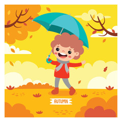 child with umbrella