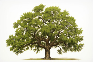 Fototapeta na wymiar Tree oak isolated on a white background.ai generative