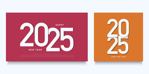 Happy new year 2025 design.